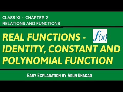 Part 11 Real Functions, Types, Identity Function, Constant Function ...