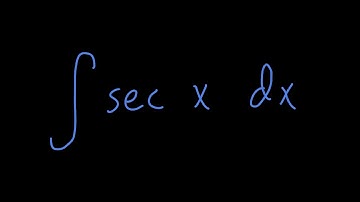 Integral of sec(x) dx