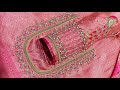 Most beautiful peacock design aari work blouse| aari embroidery work for beginners