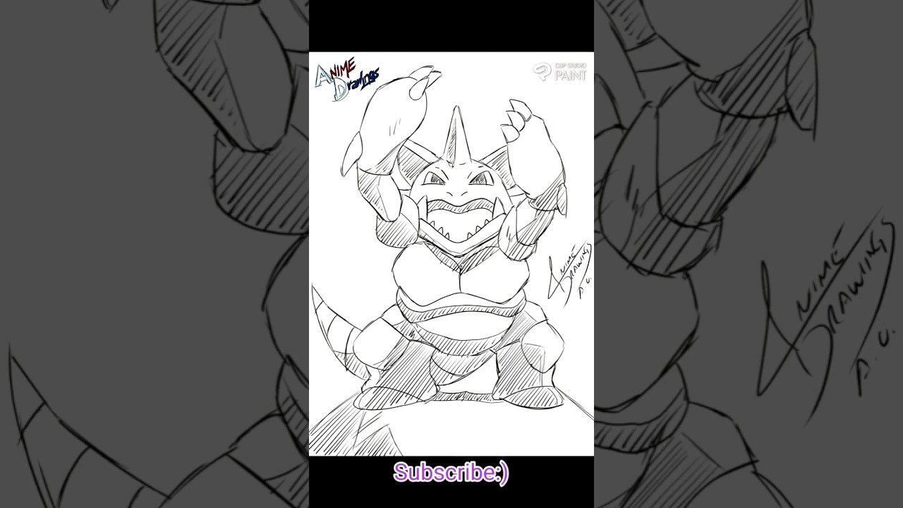 Nidoking is the best poison type pokemon? How to draw Nidoking | Pokemon 