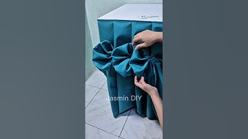 Knife Pleats with Clam Shell Design Table Skirting Tutorial for Beginners #tableskirting #tabledecor