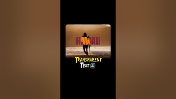 Transparent text effect in DaVinci Resolve