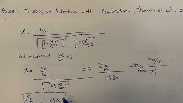 Spring Mass System with an exciting force. Find damping ratio.