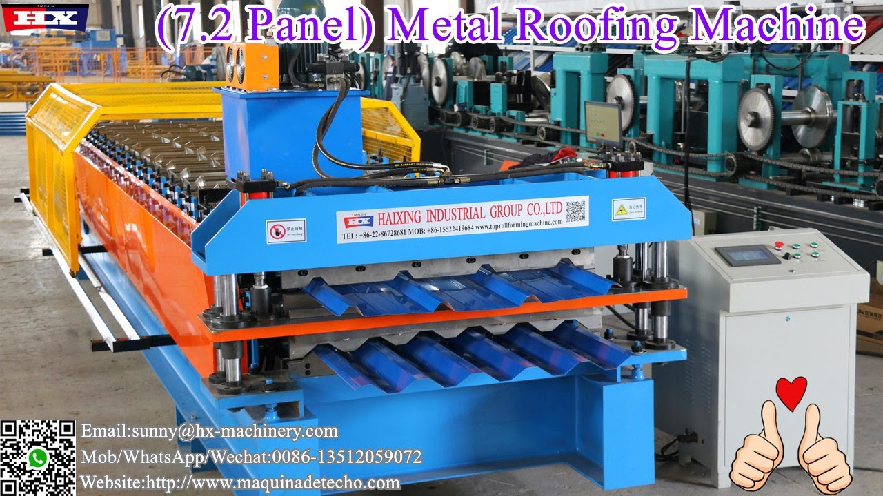(7.2 Panel) Metal Roofing Machine maquina roll former manufacturer ...
