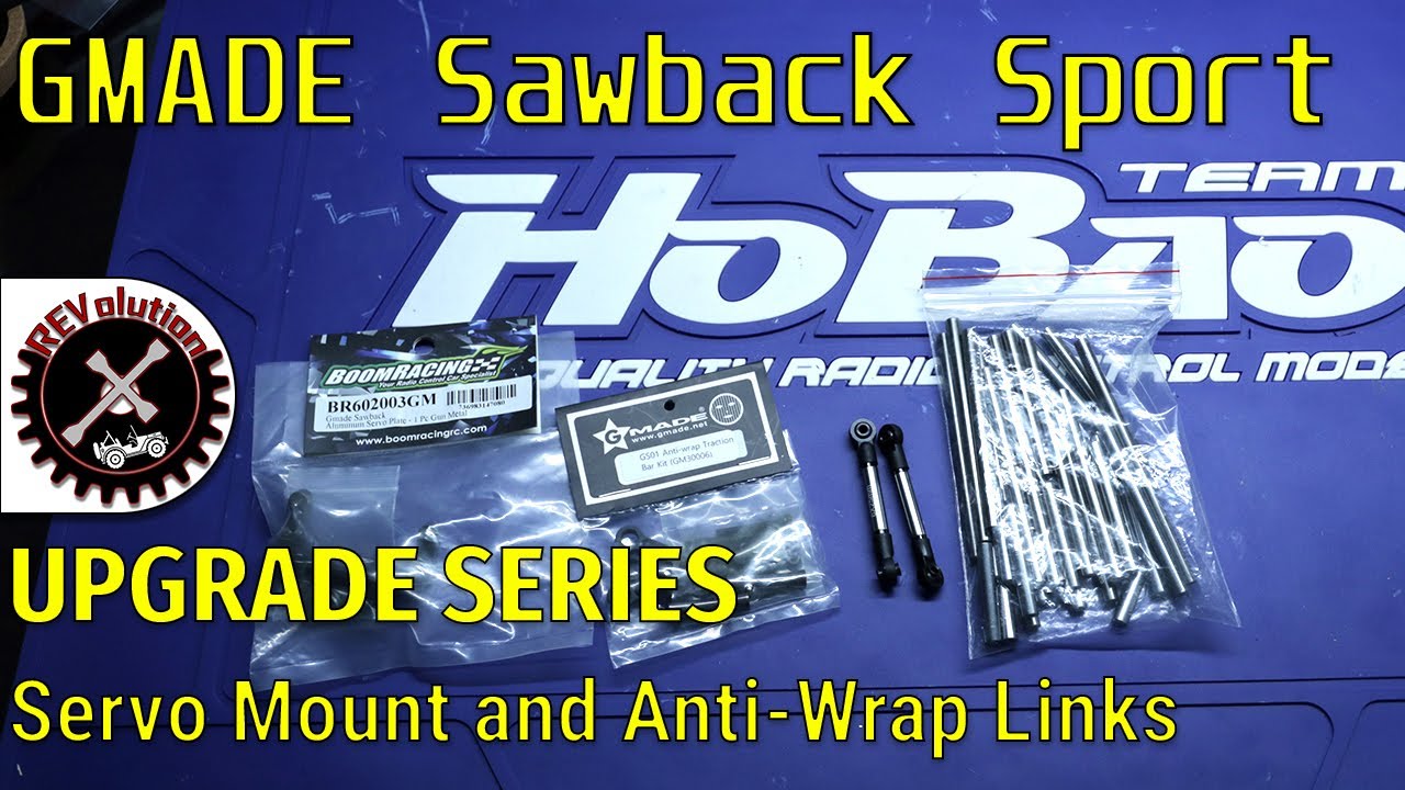 GMADE Sawback Sport Upgrade Series - Servo Mount and Anti Wrap Links