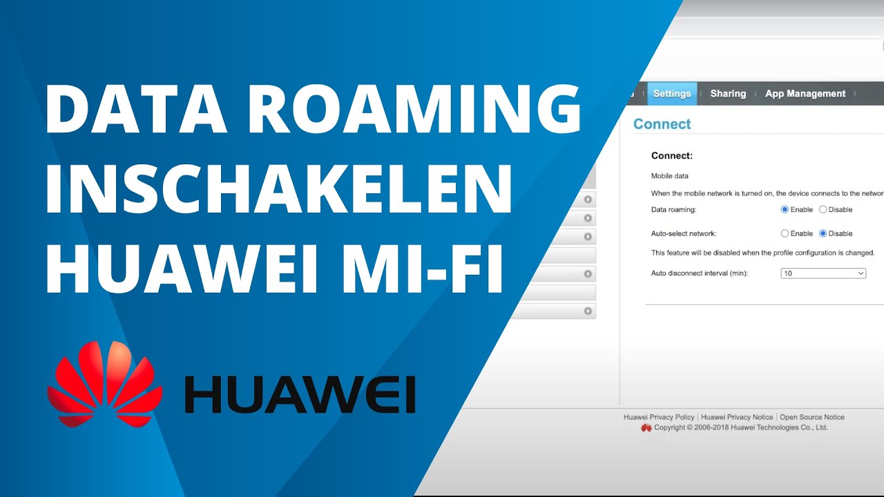 Data Roaming Aanzetten Huawei Mi-Fi Router - Youtube