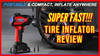 Fastest 20V Cordless Tire Inflator / 150 PSI Air Compressor from Gobege