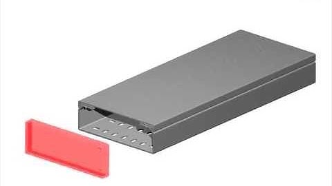 How to mount an end cover in a Unex cable tray with cover