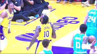 Russell Westbrook alley-oop  to Deandre Jordan for a savage dunk. Lakers vs Hornets 🥶