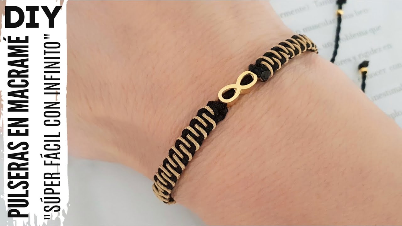 DIY COMO HACER PULSERAS FÁCIL Y RÁPIDO CON INFINITO | PULSERA ETNICA EN MACRAMÉ