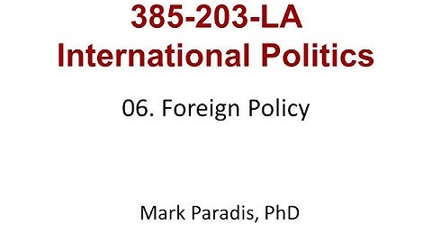 385 203 LA  06  Foreign Policy
