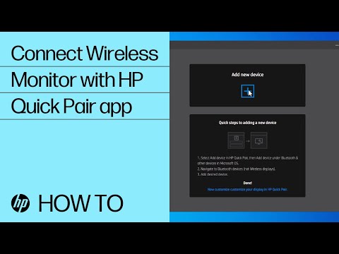 Connect to the HP U27 4k Wireless Monitor with the HP Quick Pair App | HP Computers | HP Support