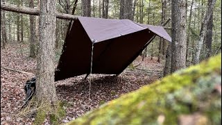 USE until FAILURE Part 1 / White Duck canvas tarp / Setting up a tarp for hunting and camping