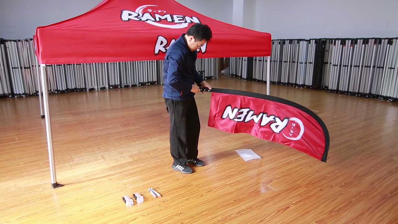 How to Mount a Feather Flag on a Tent  Simple Guide