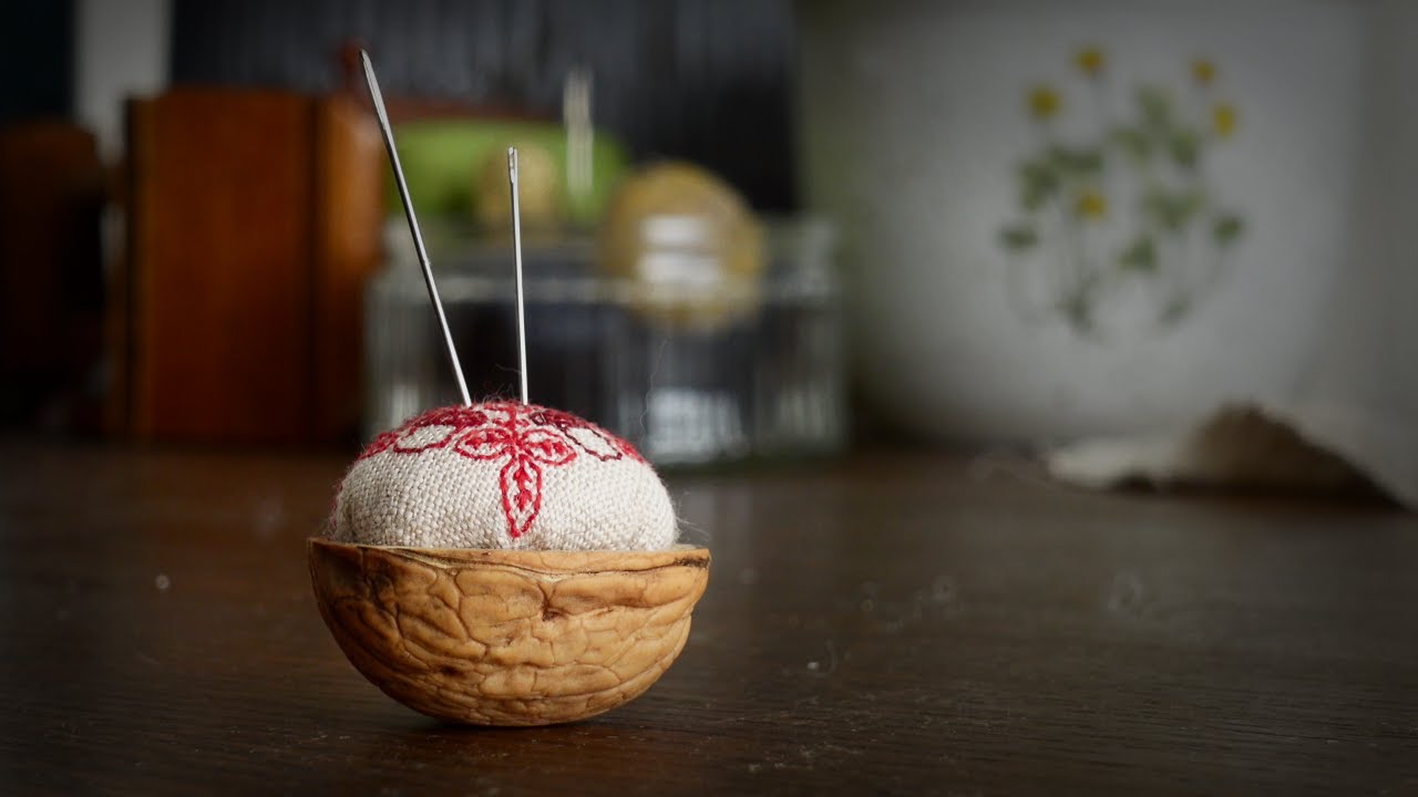 Making the Most Adorable Little Walnut Pincushion