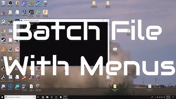 How To Make A Batch File With Menus