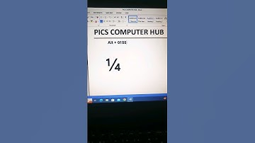 One-fourth  fraction symbol in Maths #msword #viral #computer #ytshorts #shortcuts