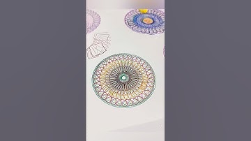 Simple Spirograph design Satisfying ASMR Video #shorts #ytshorts