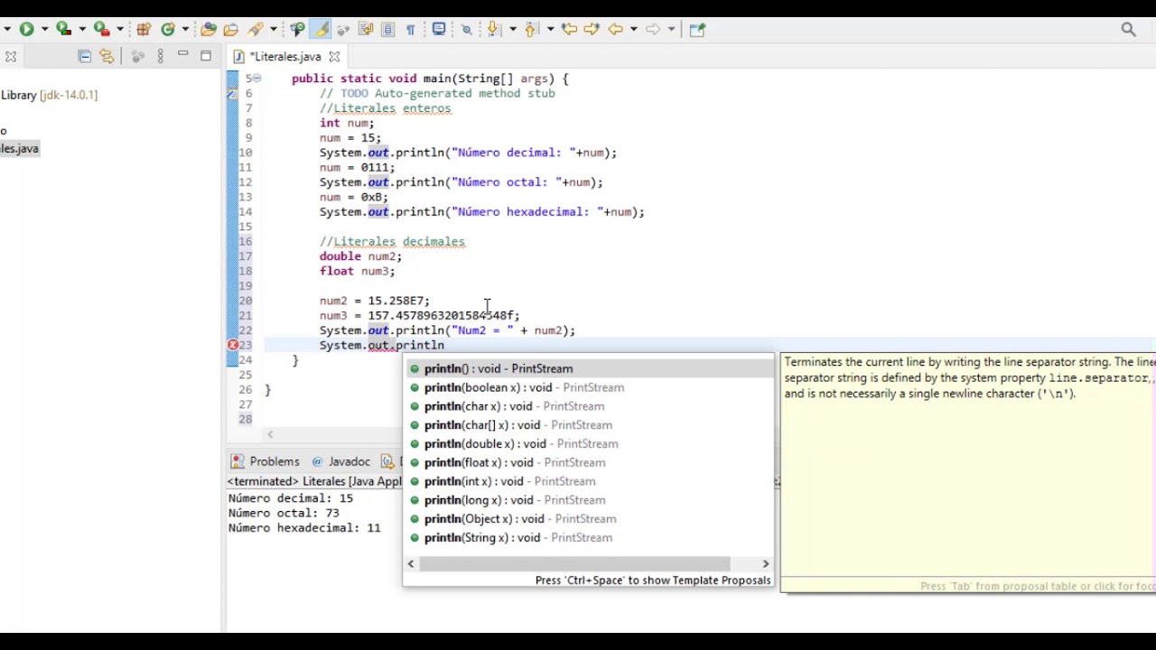 Curso Java 07. Valores literales - YouTube