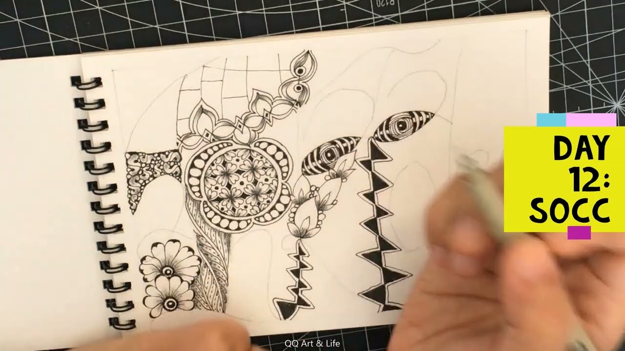 Zentangle 6 Inktober Tangles 2022 / Inktober Tangles Challenge YouTube