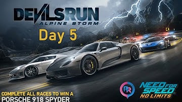 NFS No Limits I Vault Events I Devils Run I Porsche 918 Spyder I Day 5