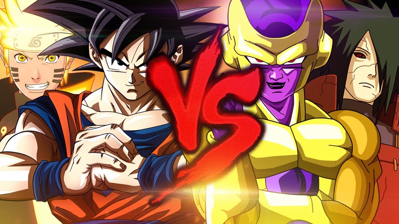 Goku e Naruto VS. Madara e Freeza Combate de Rimas Part. 
