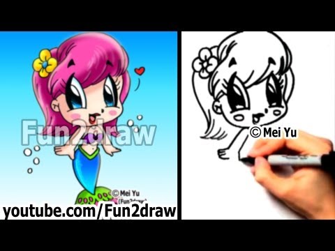 Fun2draw - How to Draw People - Chibi Mermaid