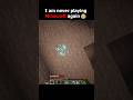 I am never Playing Minecraft Again #minecraft #minecraftbuilding #shorts #youtubeshorts