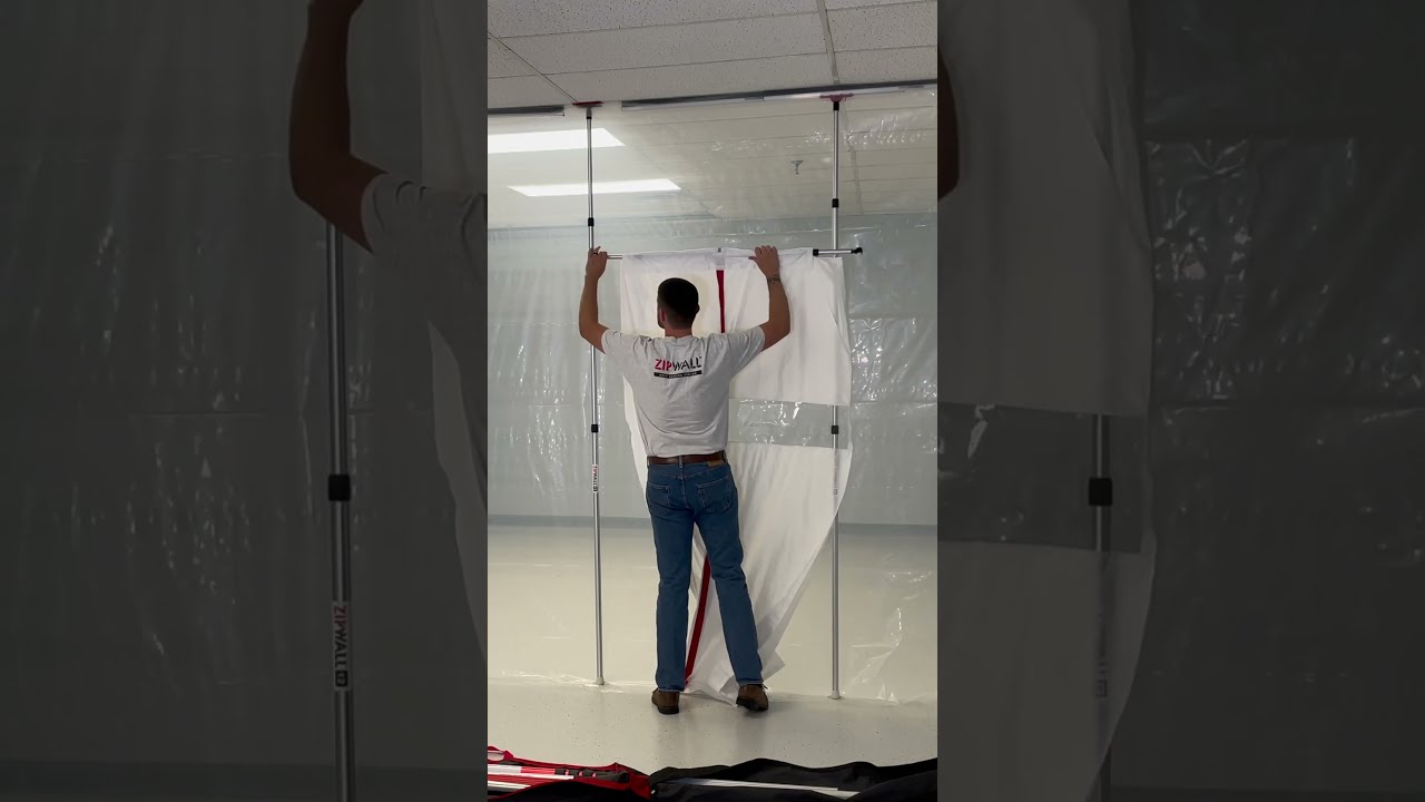 ZIPWALL Dust Barrier Systems Heavy Duty Magnetic Door For Commercial Jobs 
