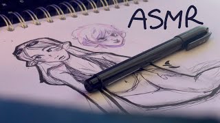 ASMR 21 minutes of sketching