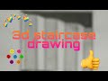Easy 3d drawing  3d staircase drawing  mitul krishna arts
