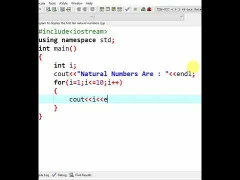 For Loop First 10 Natural Number #shorts - YouTube