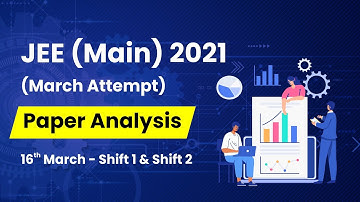 JEE Main 2021 (March Attempt), 16th Mar Shift 1 & 2 Paper Analysis (Physics, Chemistry, Maths)