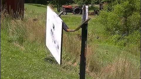 Reactive Steel target with 12 gauge slugs