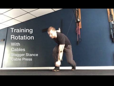 Training Rotation with Cables Part 1: Staggered Stance Cable Press ...