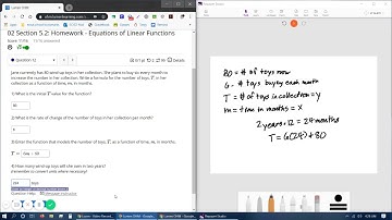 OHM Lumen: Section 5.2 Homework- Equations of Linear Functions Part 2