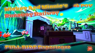 FULL RIDE POV - Mickey & Minnie’s Runaway Railway at Walt Disney World. EXTREME LOW LIGHT 4K OnRide