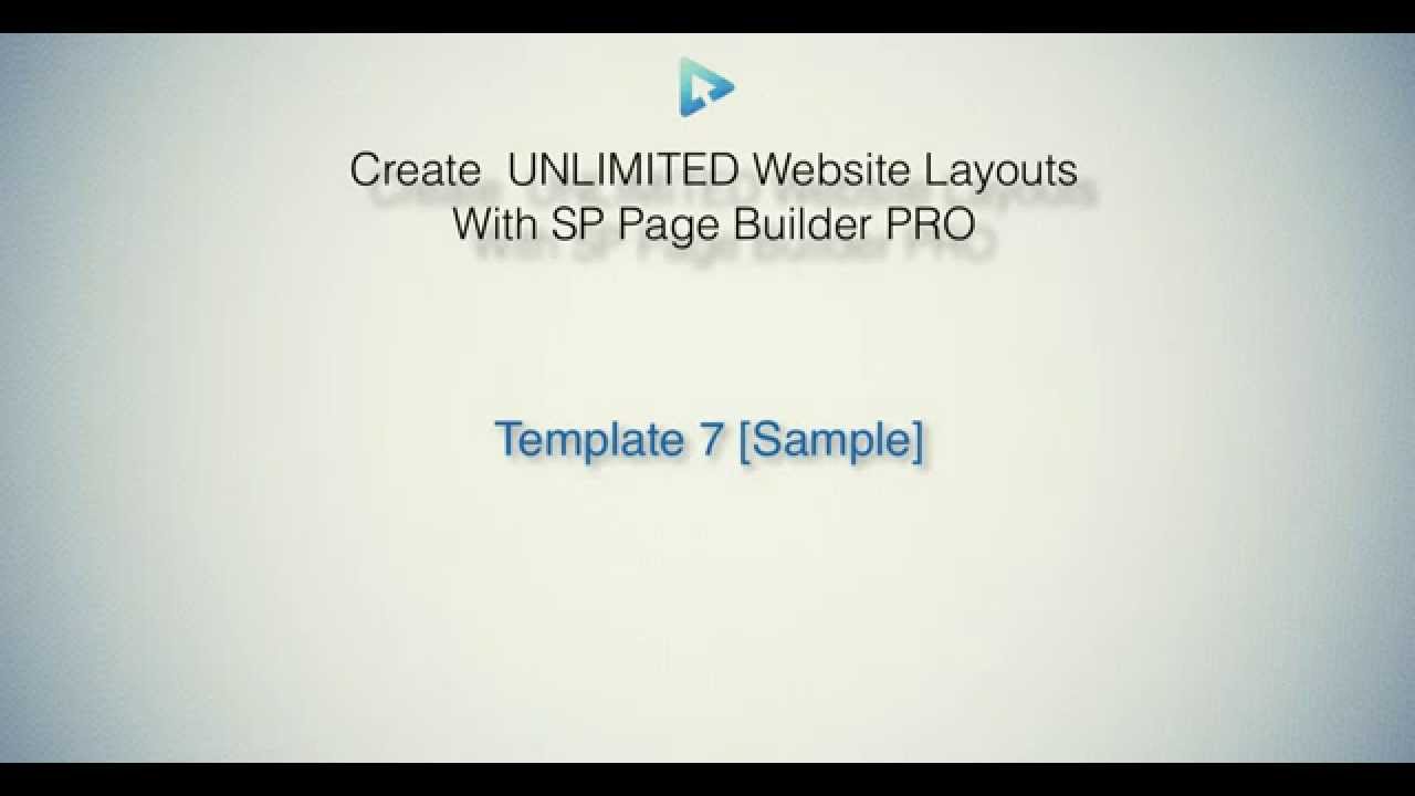 SP Pagebuilder Pro Tutorial - Template 7 [Sample]