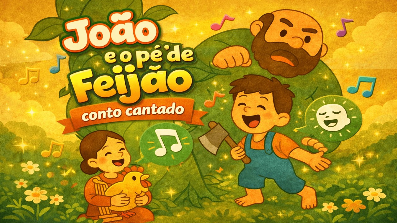 João e o Pé de Feijão Mágico 🌱✨ | A Aventura nas Nuvens (Conto Cantado Infantil)