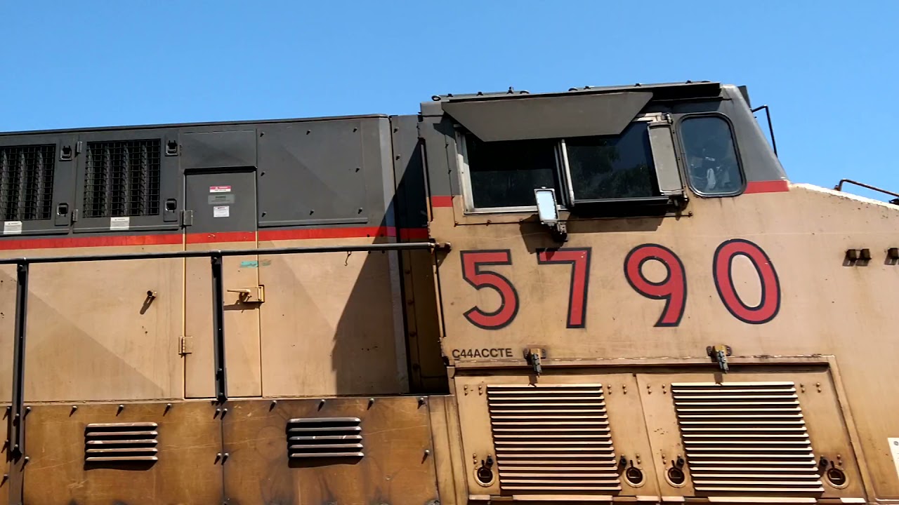 UP 2763 UP 5790 UP 6179 LEAD A SOUTHBOUND FREIGHT TRAIN