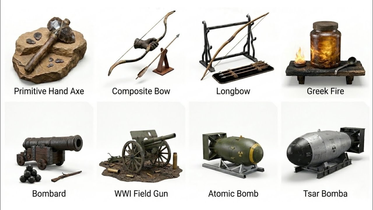 Weapons Explained The Deadliest Weapons from Every Era Explained - YouTube