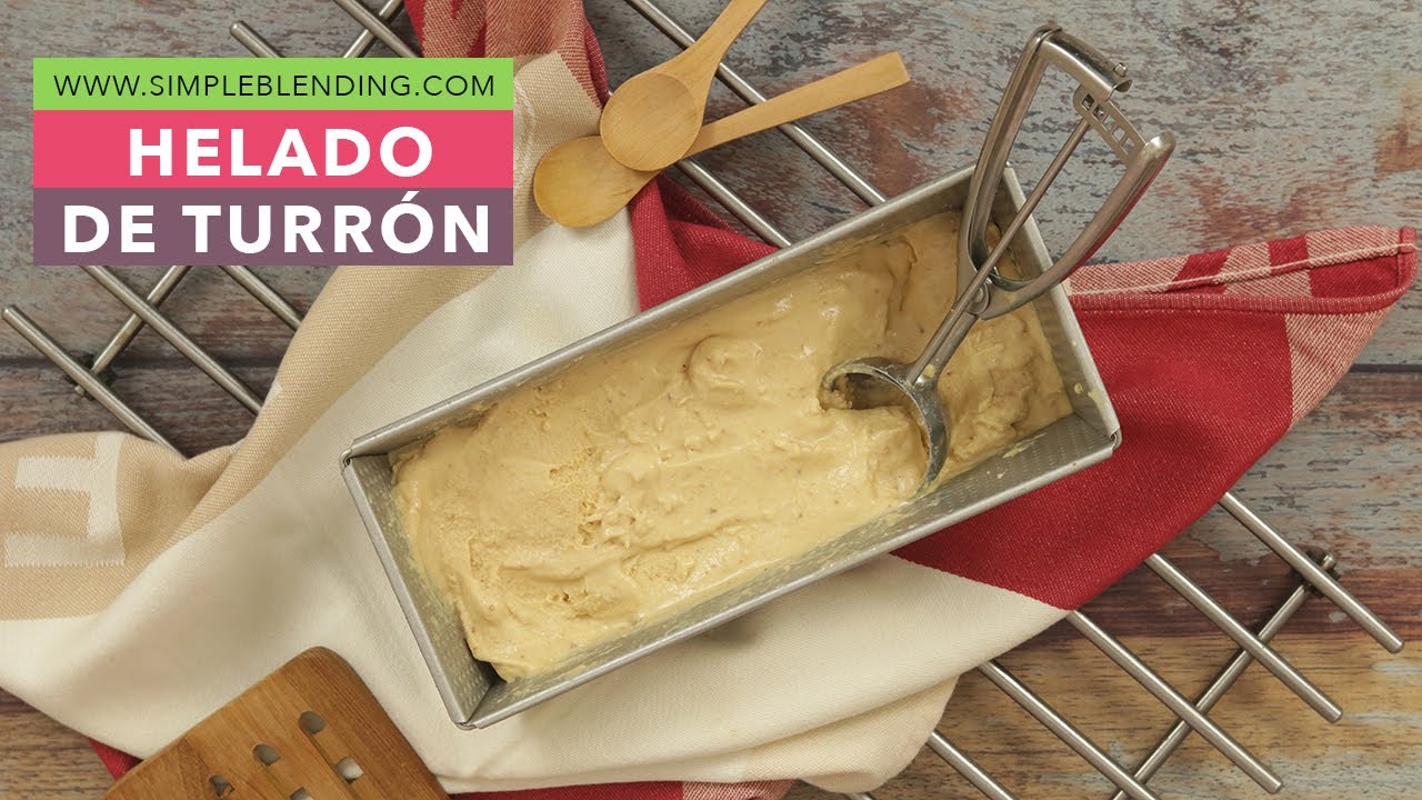 HELADO DE TURRÓN | receta de helado cremoso de turrón muy fácil | Helado casero sin huevo
