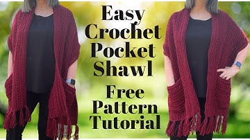 Learn to Crochet a Pocket Shawl Today: Easy Step-by-Step Guide