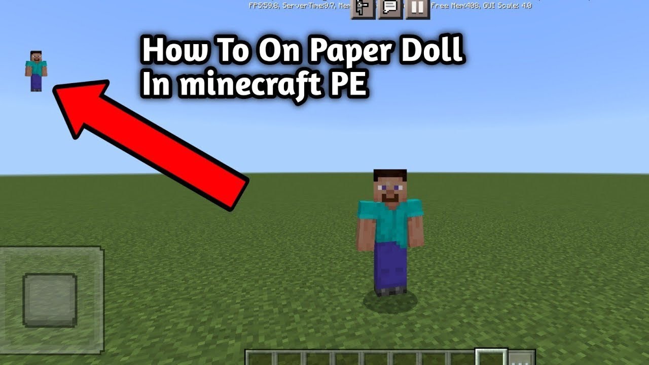 how-to-on-paper-doll-in-minecraft-pe-youtube