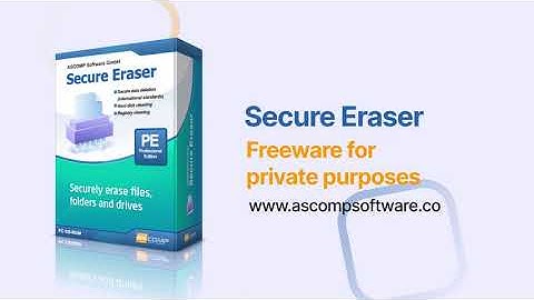 ASCOMP Secure Eraser: Delete sensitive files, folders and drives securely and clean your system