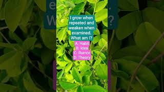 I Grow When Repeated And Weaken When Examined. What Am I?