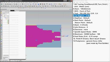 NX Turning Tutorial  for Beginners #4 . Turn_Finish_OD