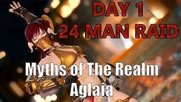 FFXIV - Day 1 Myths Of The Realm 24 Man Raid - Aglaia 6.1