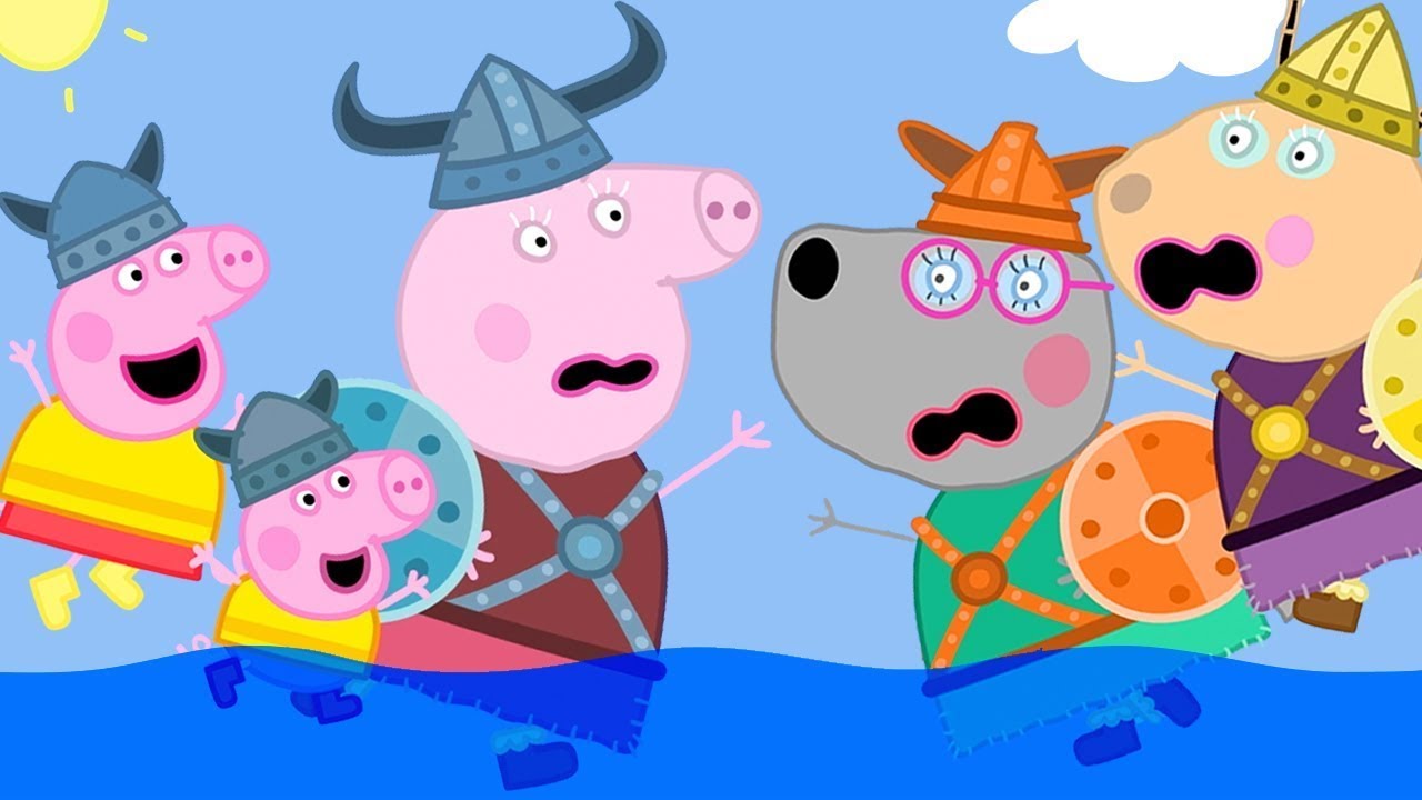 peppa-pig-becomes-a-viking-peppa-pig-halloween-dress-up-youtube