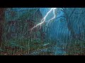 Heavy Rain and Distant Thunder in the Mountains Cabin — Relax Instantly, Relieve Stress &amp; Deep Sleep